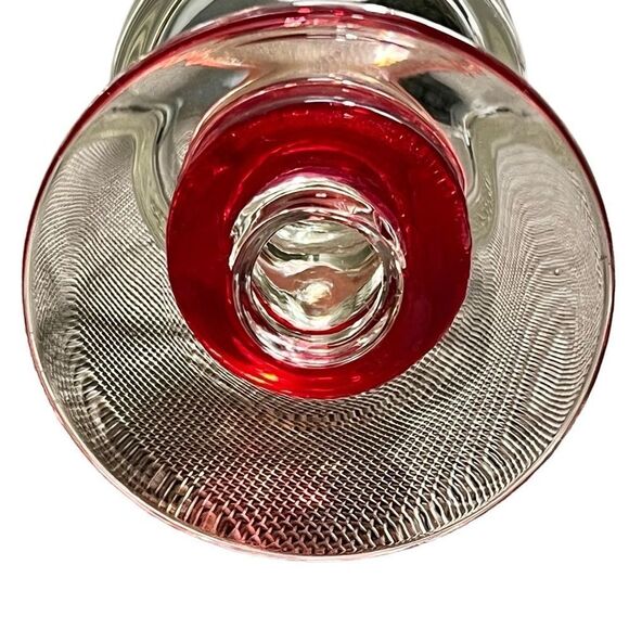 Modernist 3 Disk Ronald Stennett Willson Sheringham candlestick Red Multicolor - Picture 12 of 15